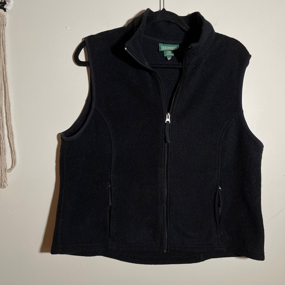 Vintage L.L.Bean black fleece vest - Picture 1 of 6